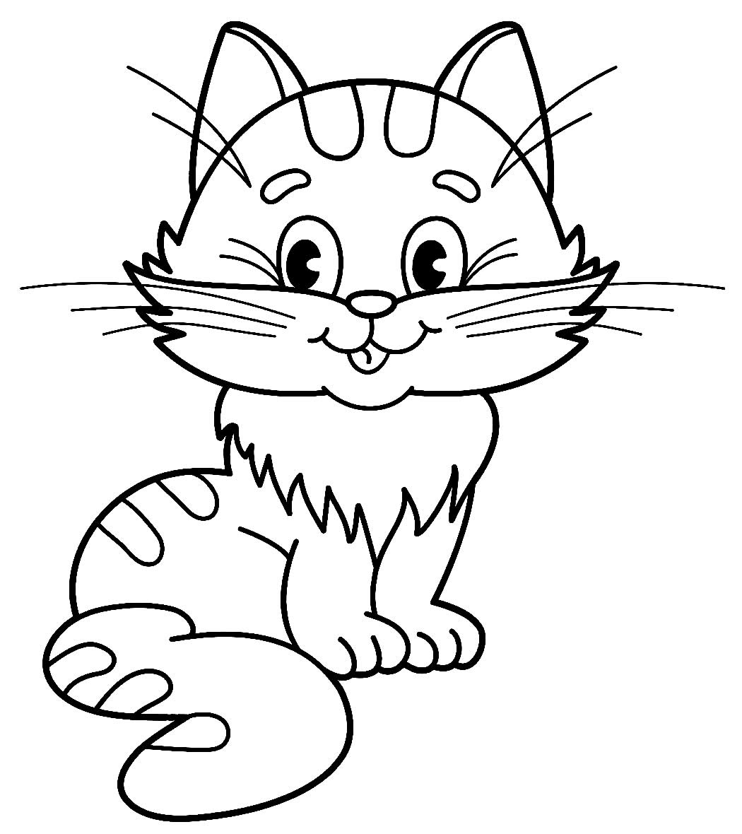 Desenho de gatinho para colorir