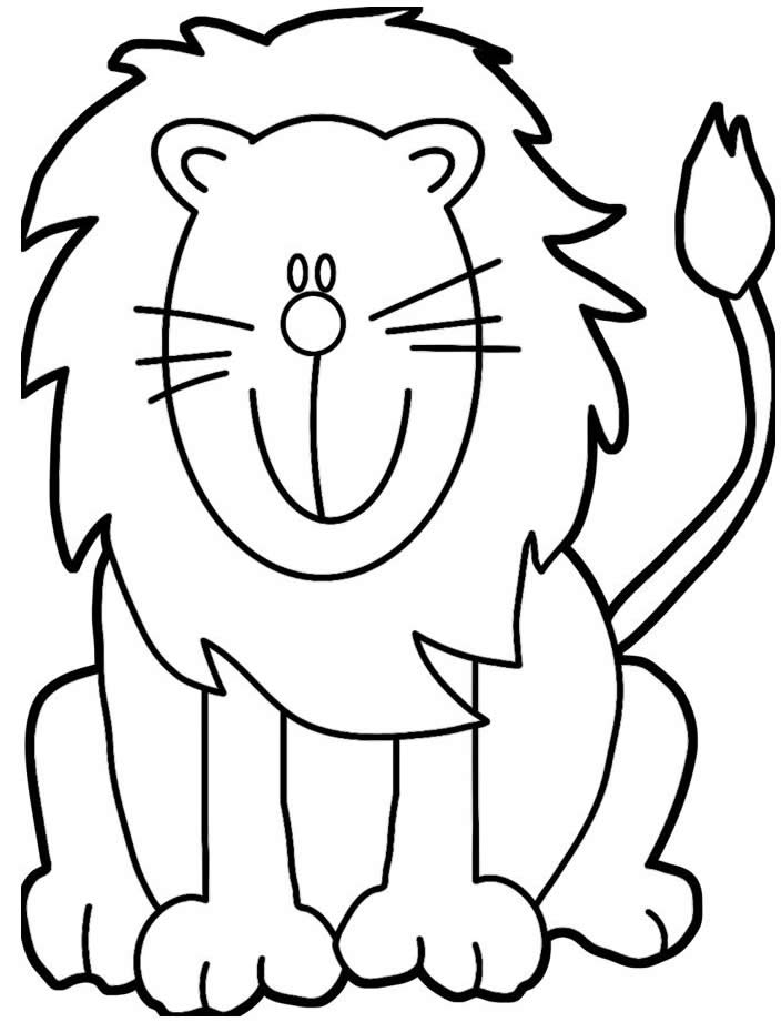 Imagem de leão para pintar