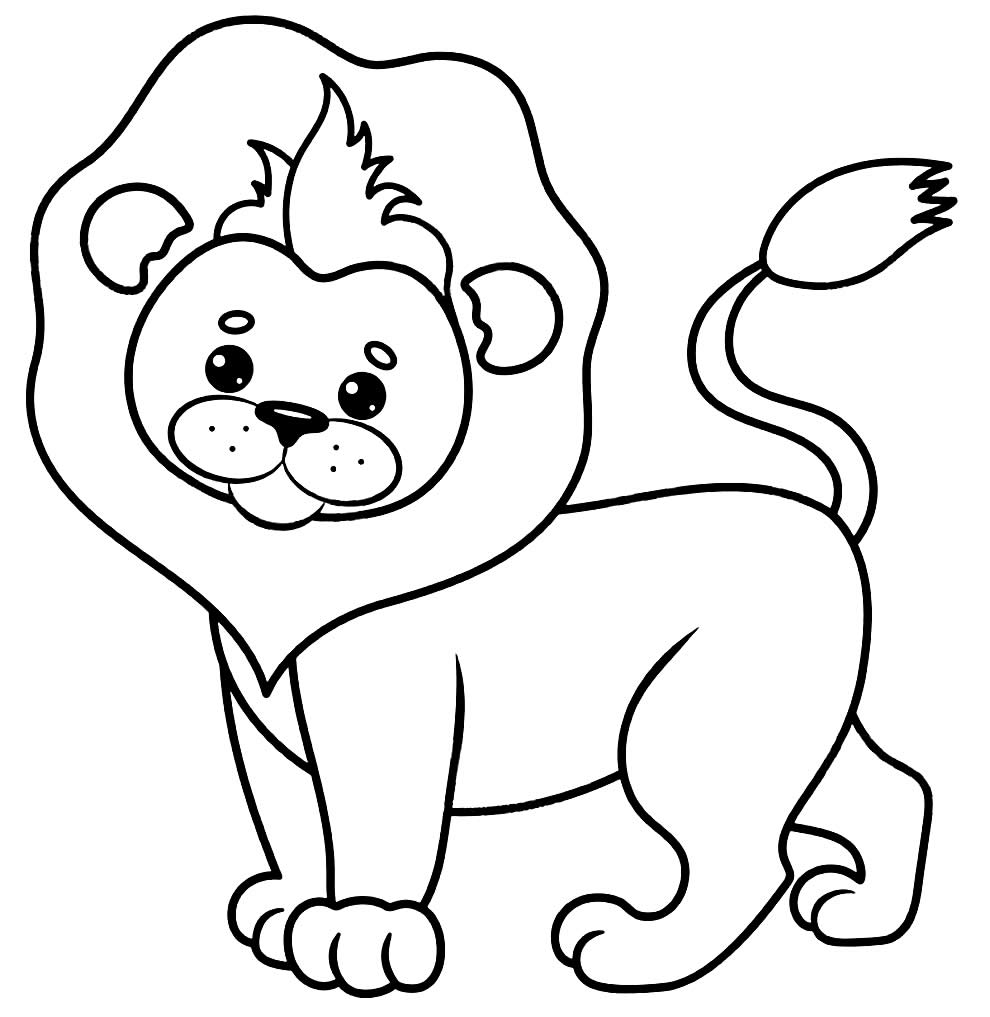 Imagem de leão para colorir
