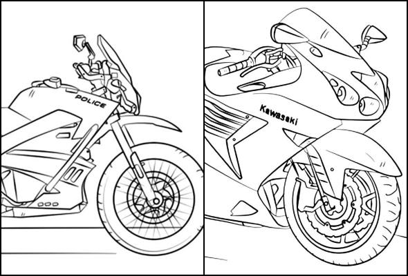 Desenhos de moto para imprimir e colorir - Pop Lembrancinhas