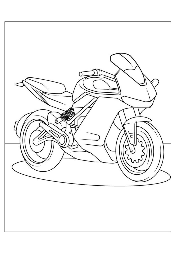 Desenho Moto Colorir