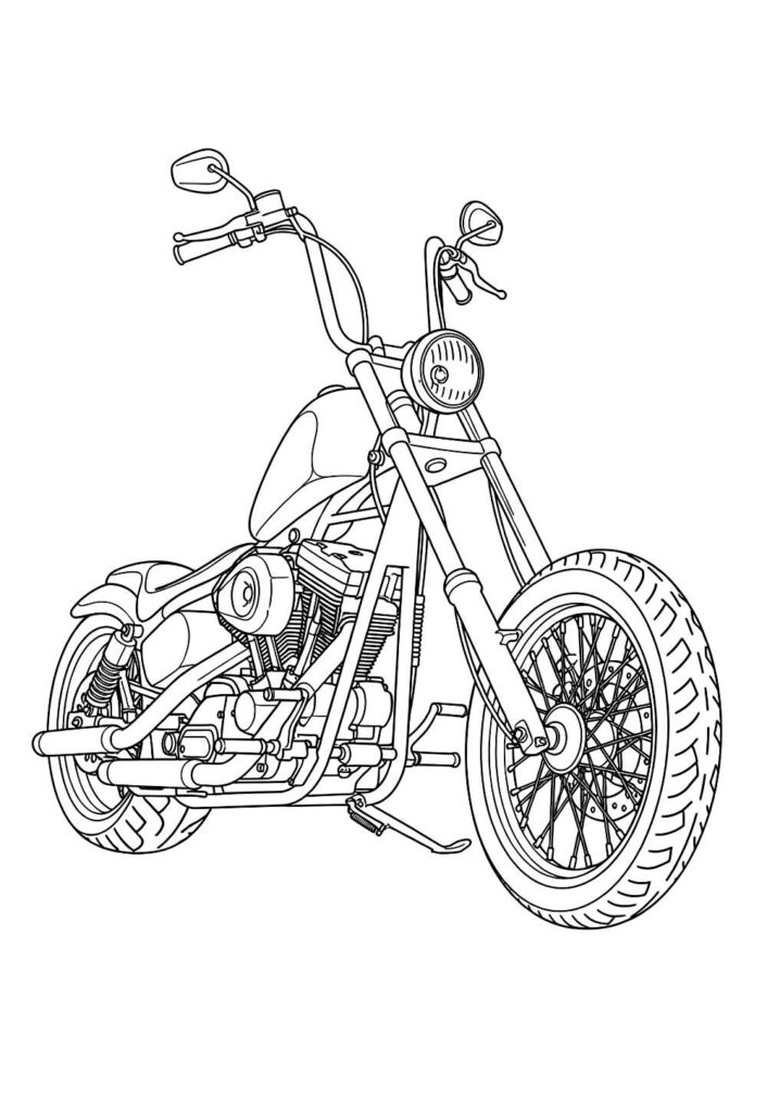 Desenhos de Moto para colorir