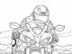 Desenhos de Moto para colorir