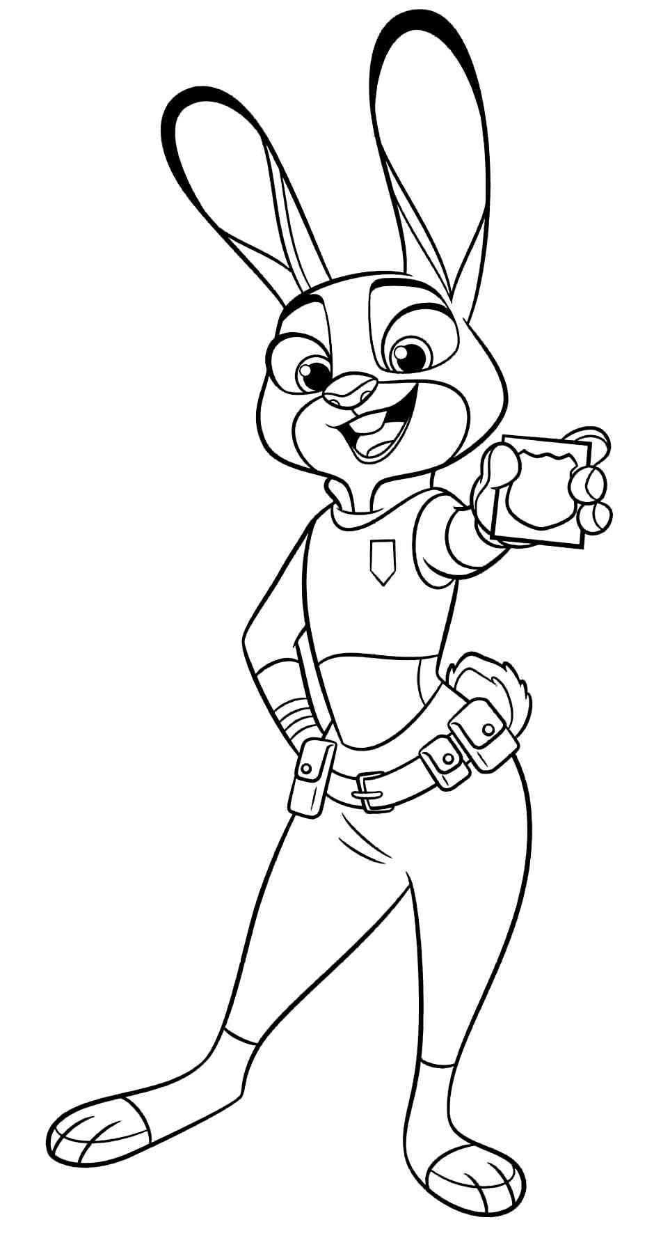 Desenho de Zootopia para colorir