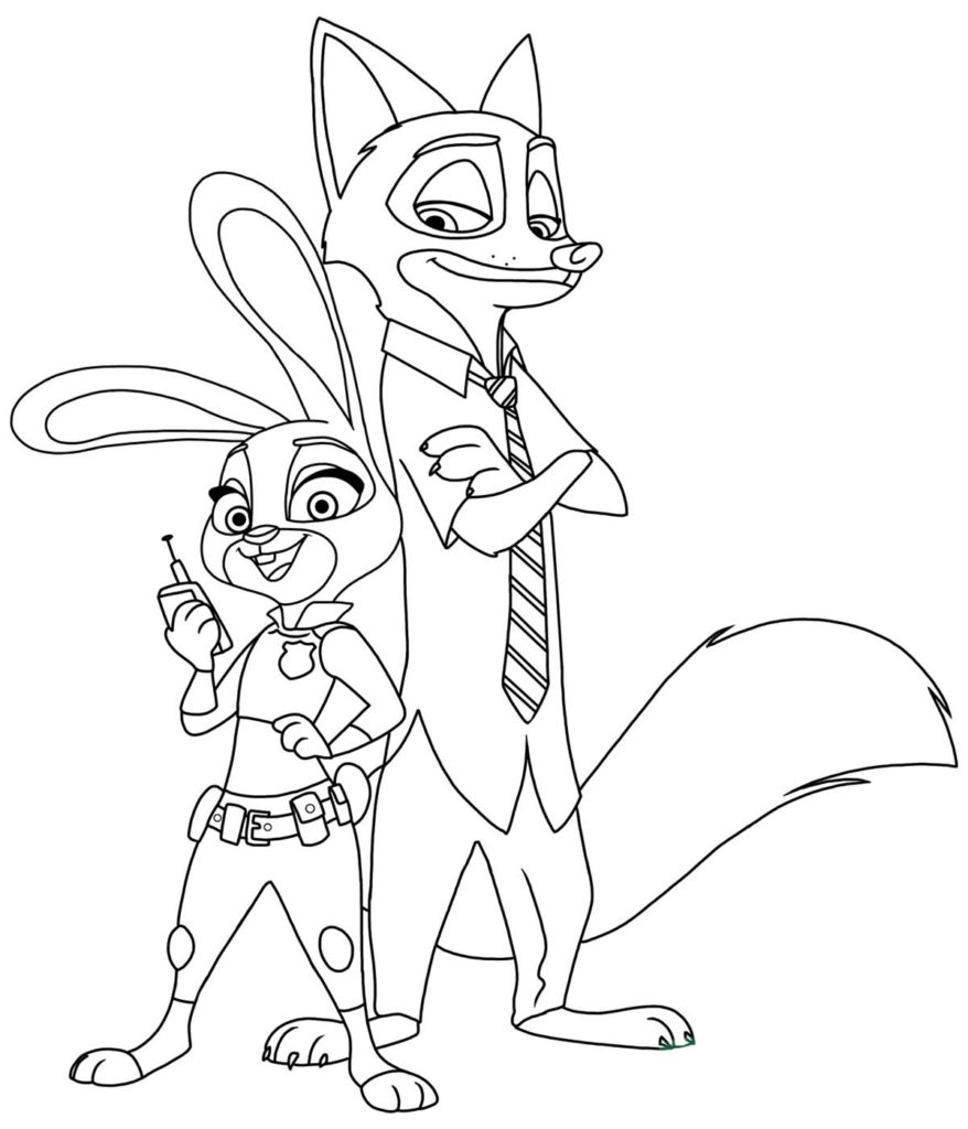Desenhos de Zootopia para colorir - Pop Lembrancinhas