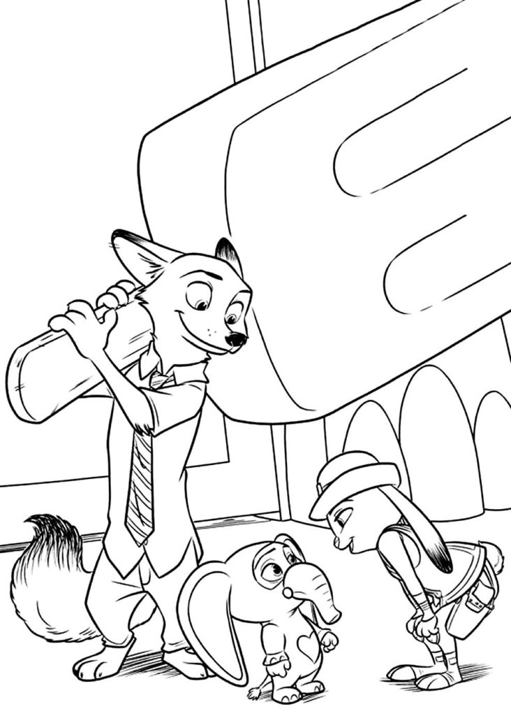 Desenhos de Zootopia para colorir - Pop Lembrancinhas