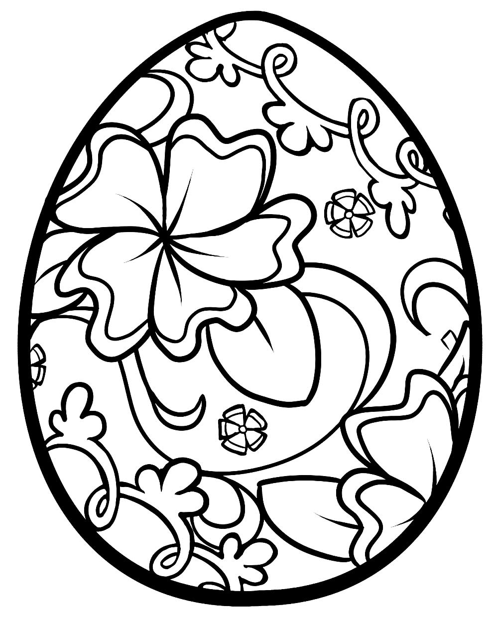 Desenho para colorir de Ovo de Páscoa