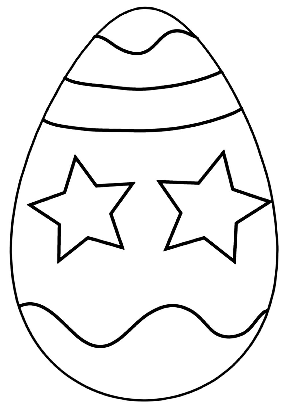 Desenho para pintar de Ovo de Páscoa