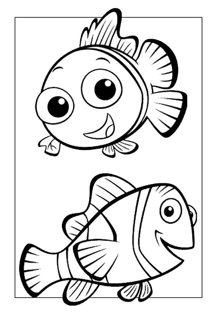 Desenho de Procurando Nemo para pintar