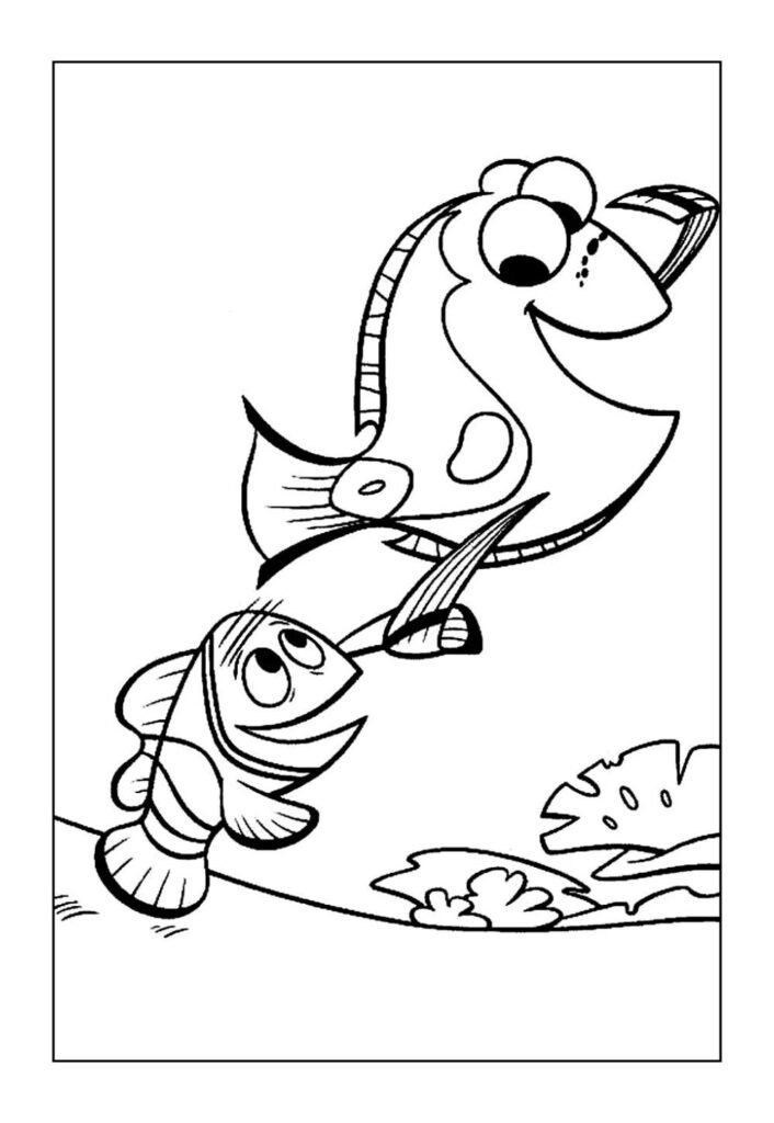 Desenho de Procurando Nemo para colorir e pintar