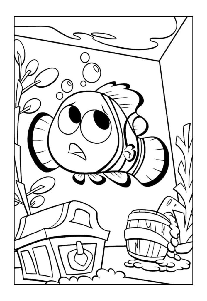 Desenho de Procurando Nemo para imprimir e pintar