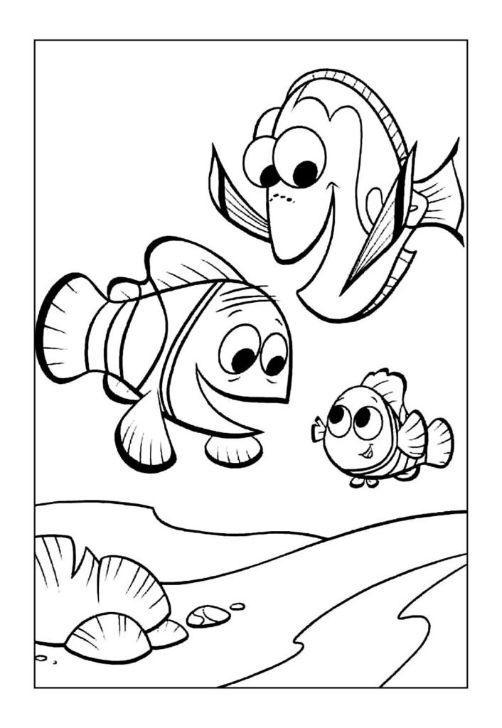 Procurando Nemo para colorir e pintar