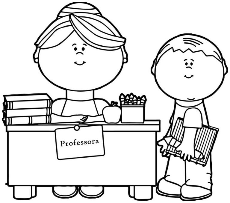 Desenhos de alunos para imprimir e colorir - Pop Lembrancinhas
