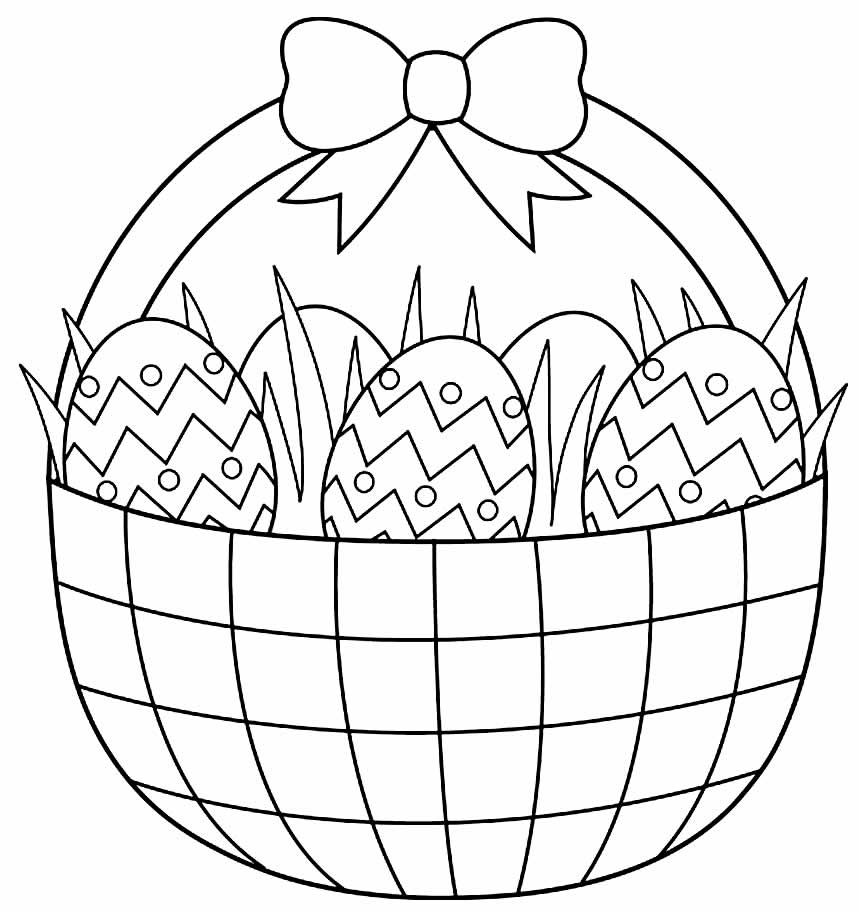 Desenhos de Ovos de Páscoa para pintar