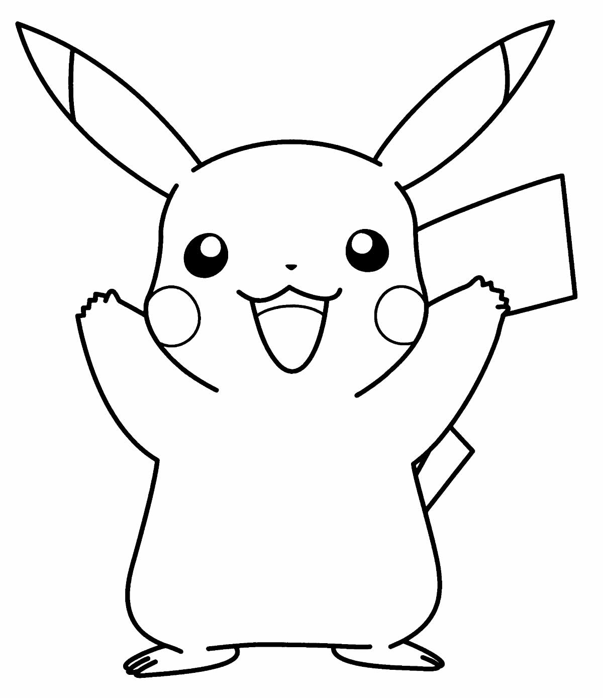 Desenhos do Pikachu para imprimir e colorir