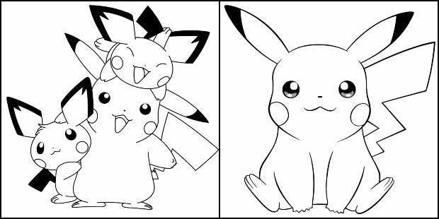 Desenhos para colorir Pikachu