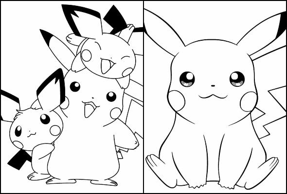 Desenhos de Pikachu para colorir - Pop Lembrancinhas