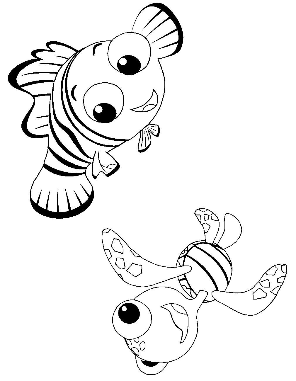 Desenhos para pintar de Procurando Nemo