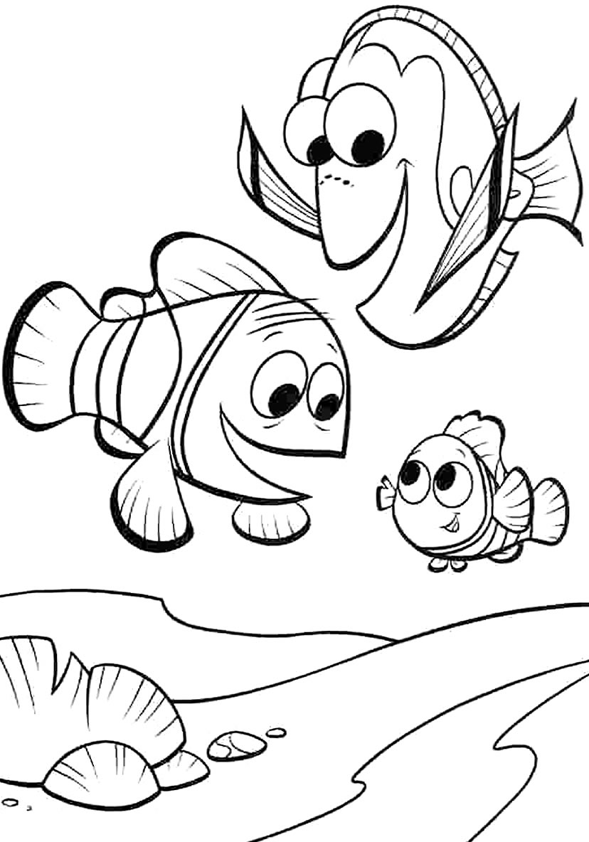 Desenhos do filme Procurando Nemo