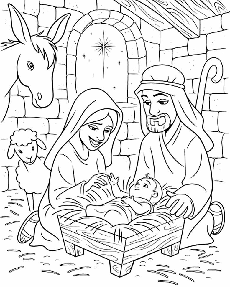 Imagens do Nascimento de Jesus para pintar