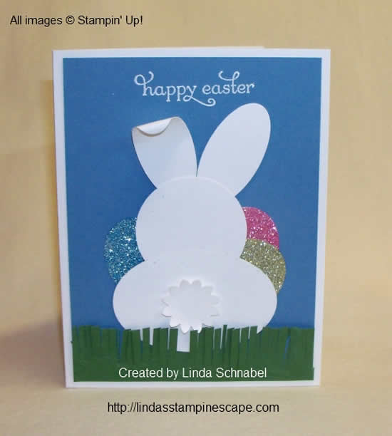 Cartão de papel com coelhinho para Páscoa