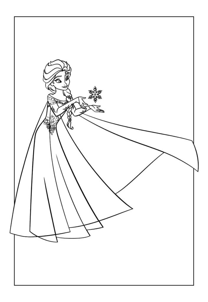 Desenho da Elsa para colorir