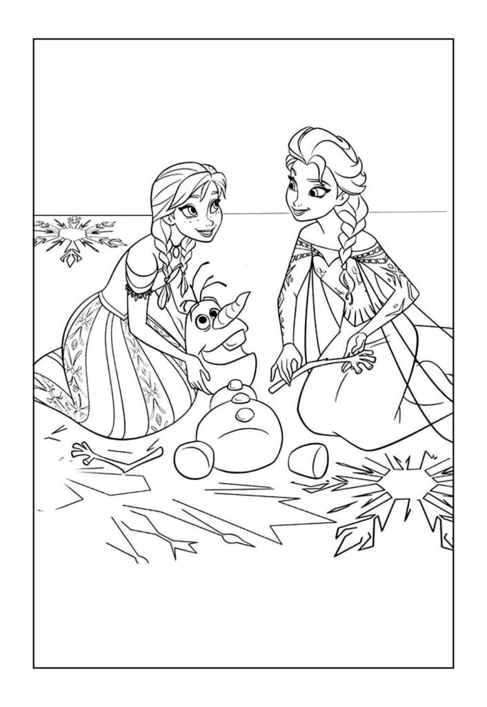 Desenho da Elsa para colorir
