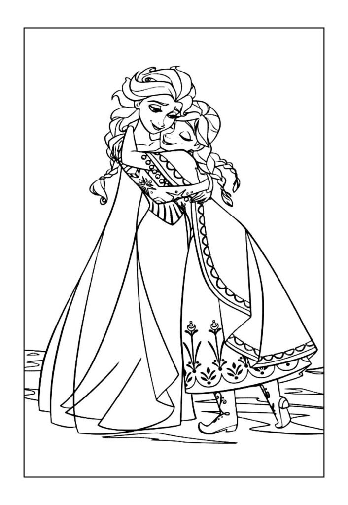 Desenho da Elsa para pintar
