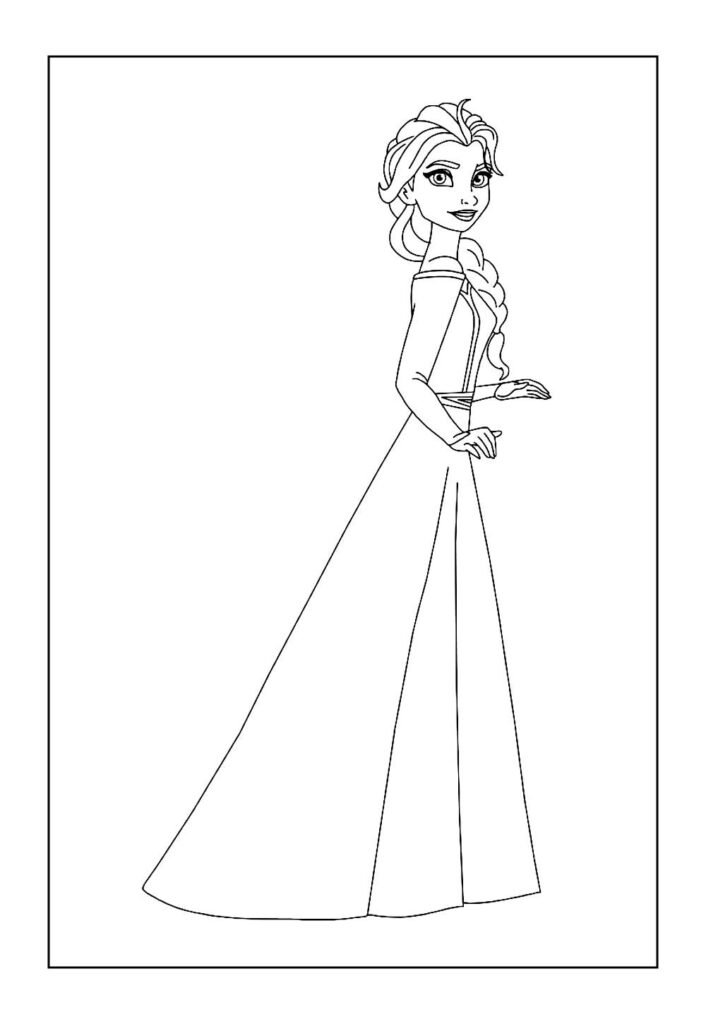 Desenho da Elsa para imprimir