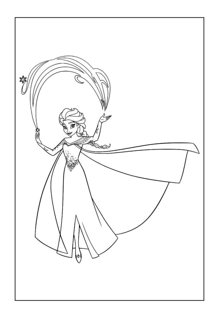 Desenho da Elsa para colorir