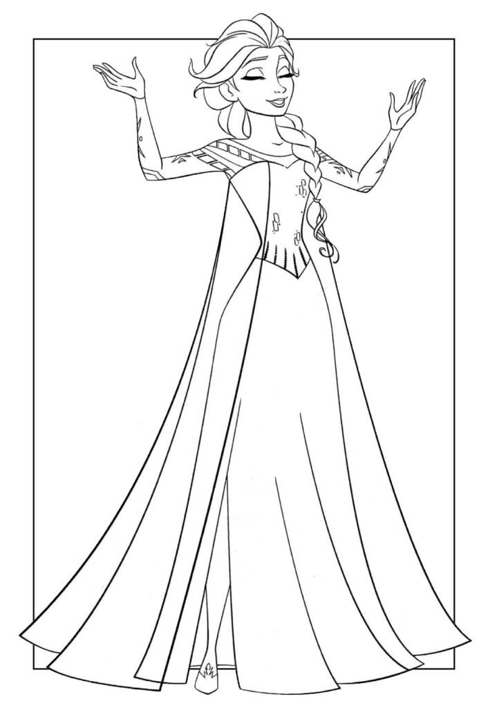 Elsa de Frozen para colorir