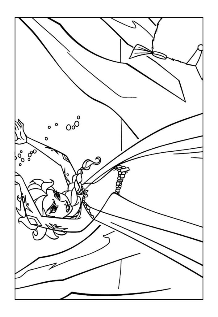 Desenho da Elsa de Frozen para pintar