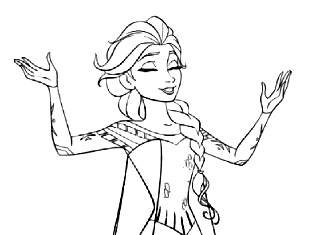 Desenhos da Elsa para pintar