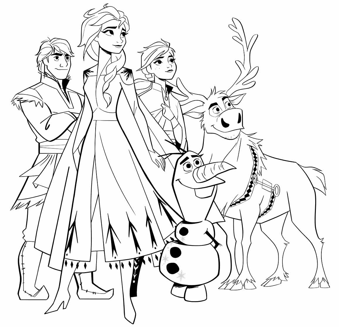 Desenho da Frozen para colorir