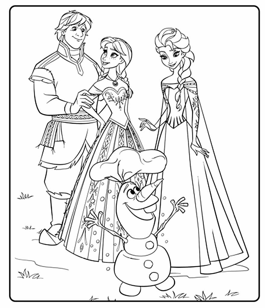 Desenho da Princesa Frozen para colorir