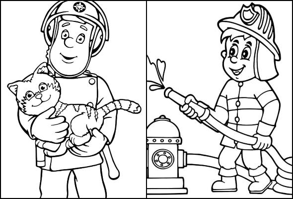 Desenhos para colorir de bombeiros para imprimir - Bombeiros - Just Color  Crianças : Páginas para colorir para crianças