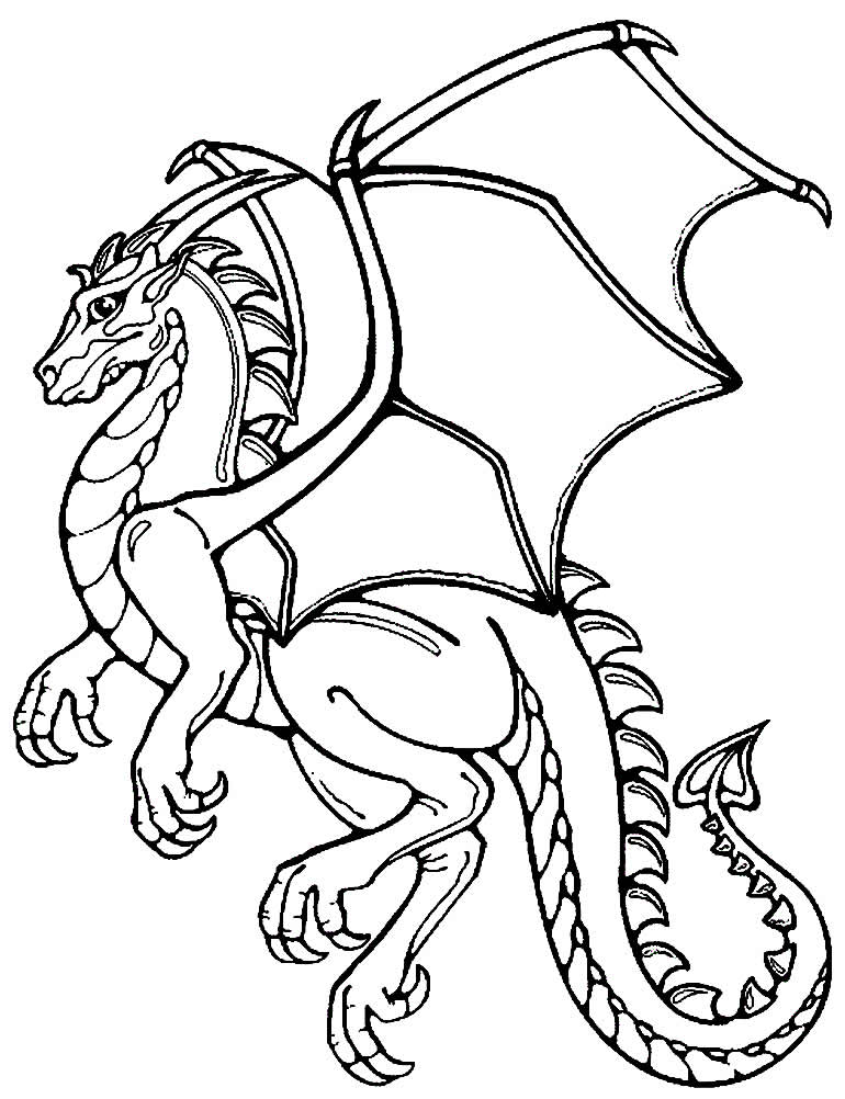 Desenho de dragão para colorir