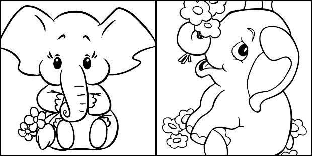 Desenhos de elefante para pintar