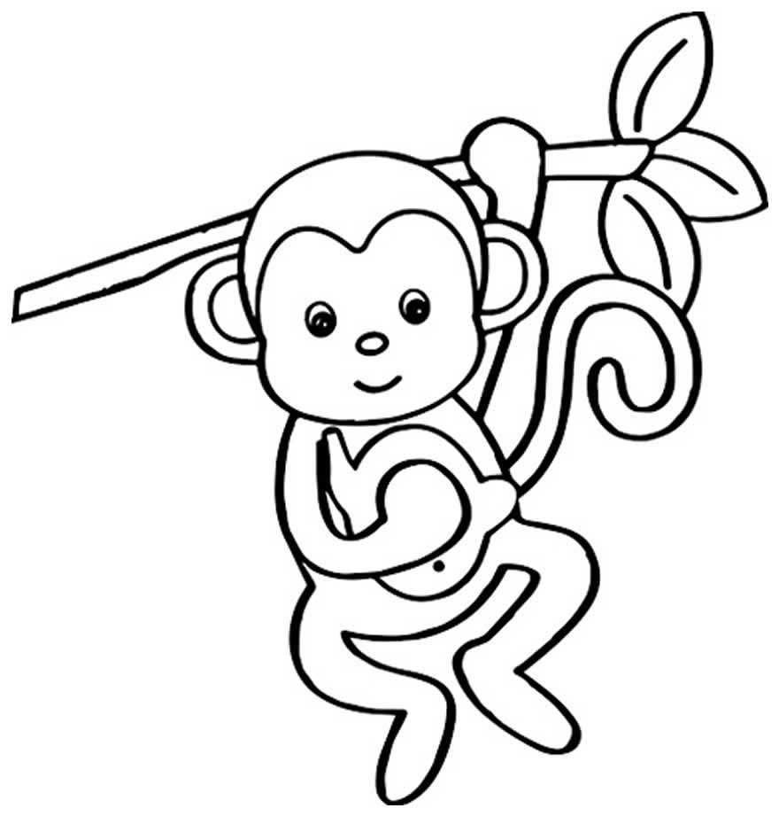 Imagem de macaco para pintar