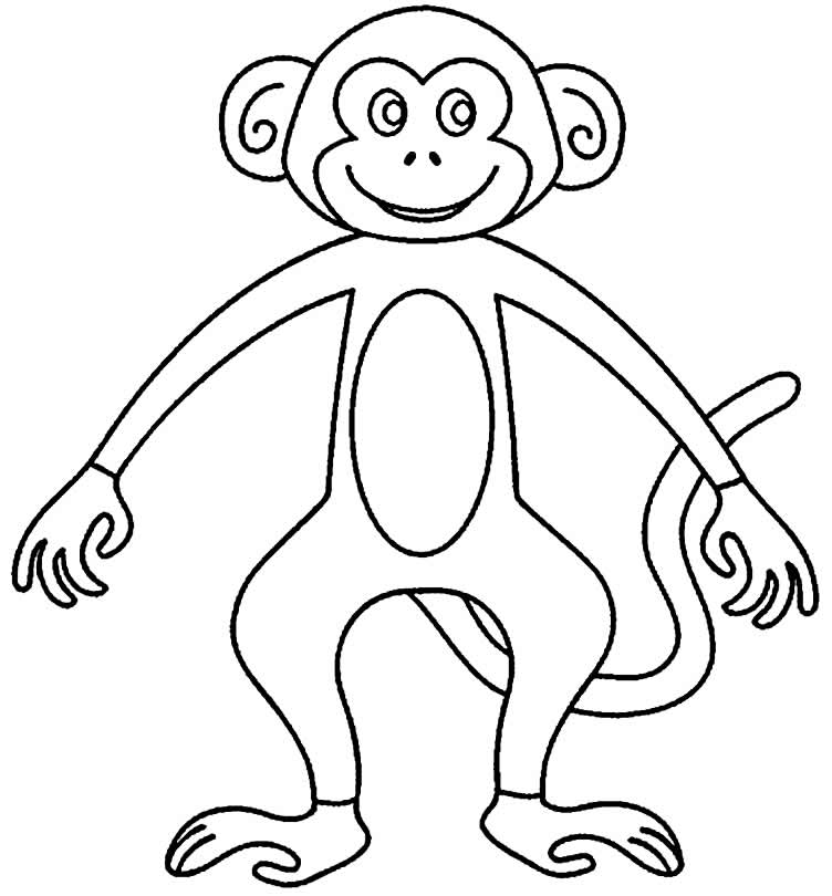 Desenhos de macaco para colorir - Pop Lembrancinhas