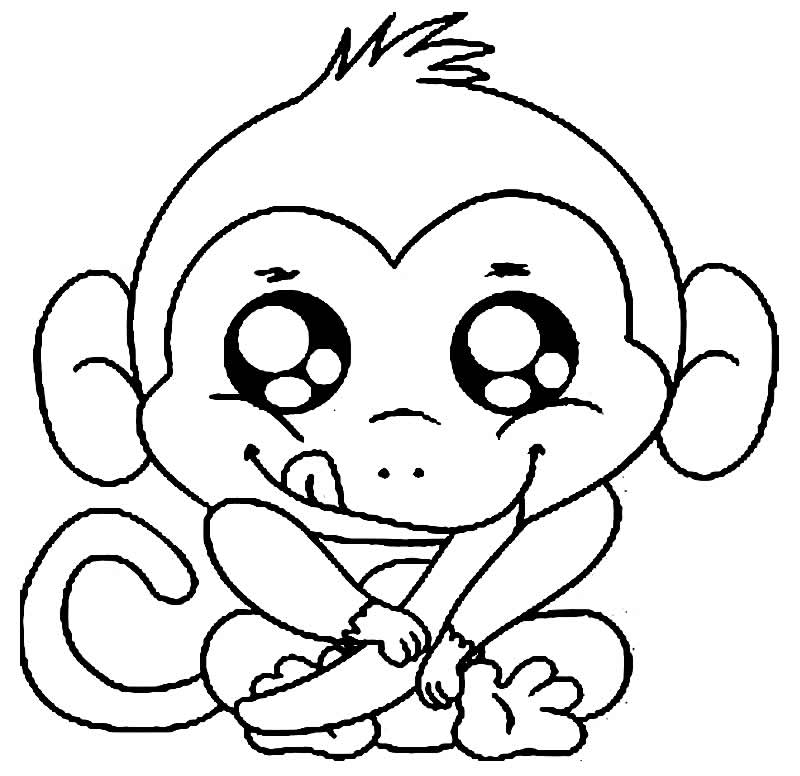 Passo a passo para desenhar um tutorial de desenho de macaco fofo, uma  lição de desenho de macaco fofo para crianças