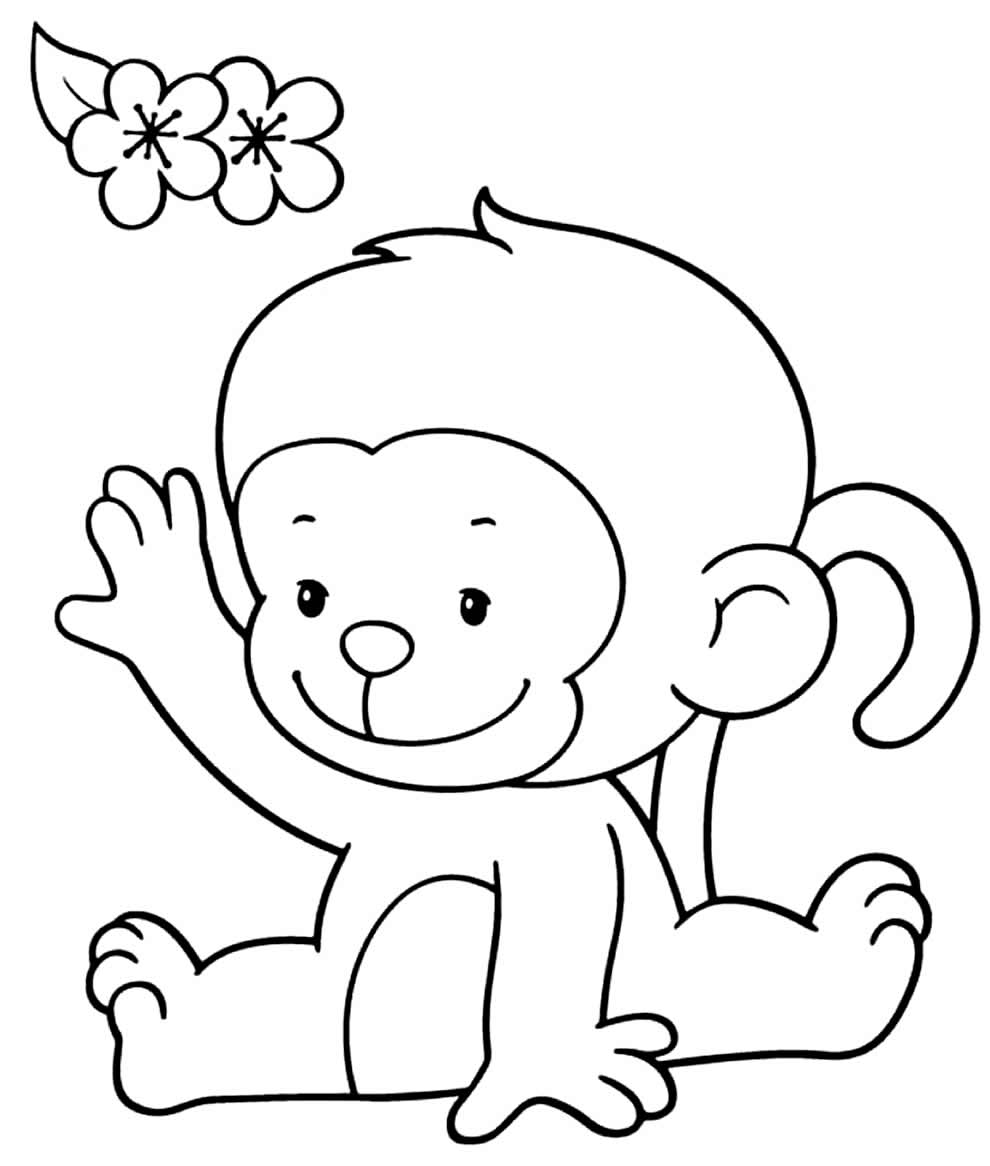 Imagem de macaco para pintar