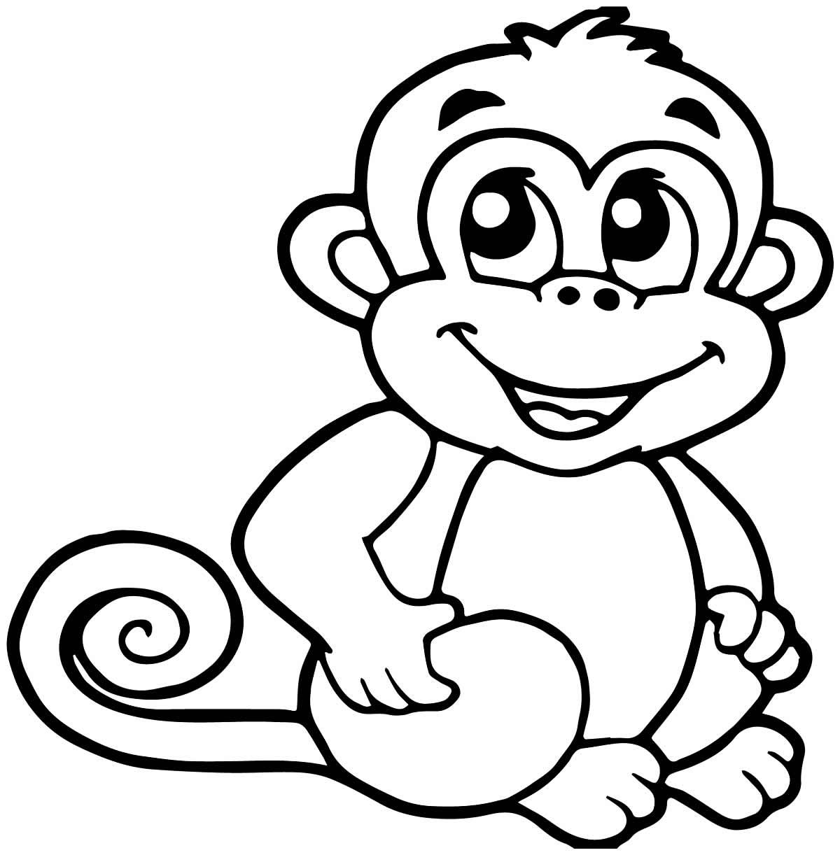 Imagem de macaco para colorir