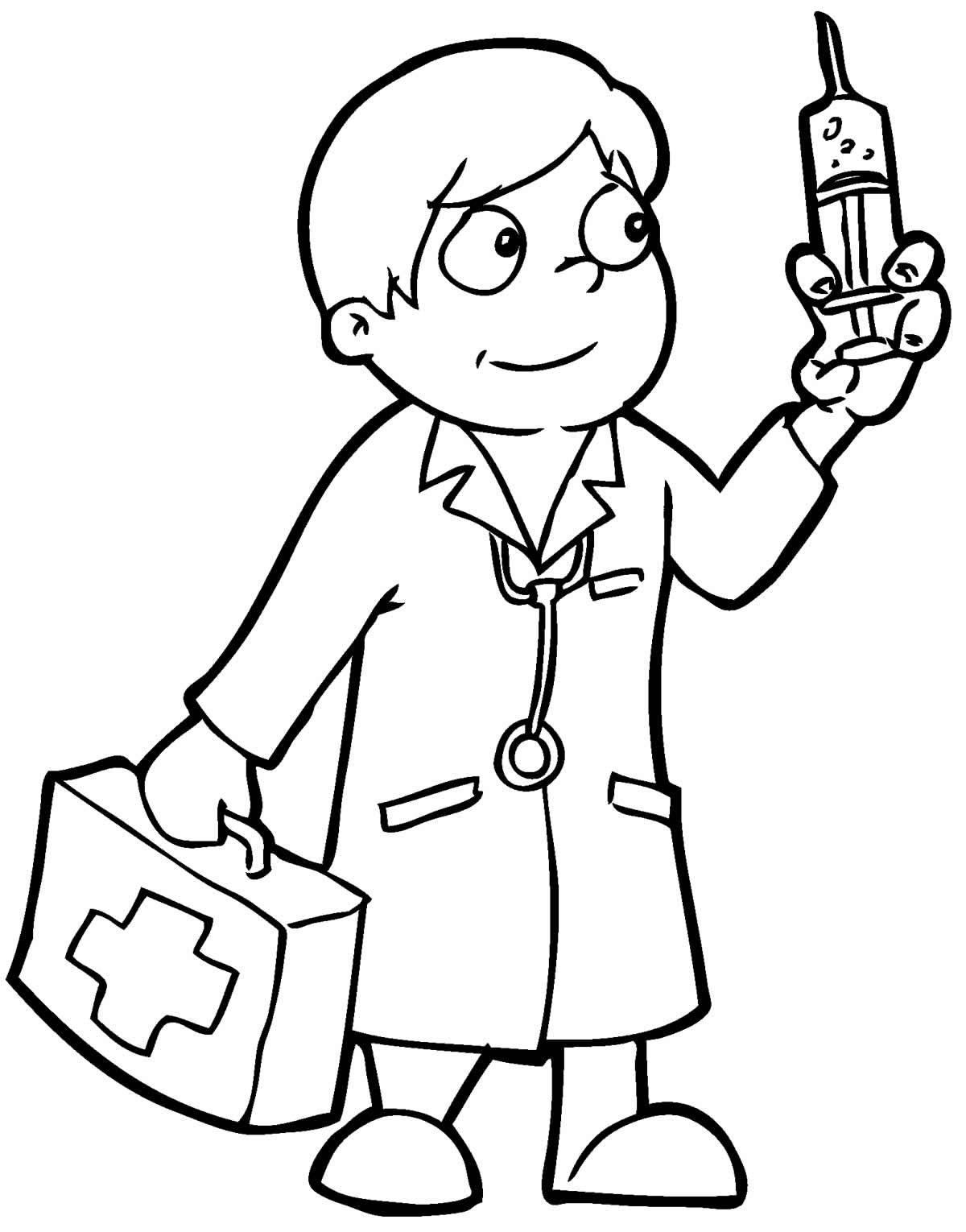 Desenhos de médicos para colorir - Pop Lembrancinhas