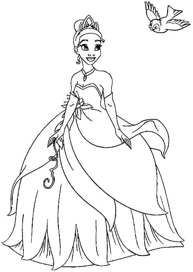 Desenho de princesa para colorir