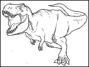 Desenhos de T-Rex para colorir