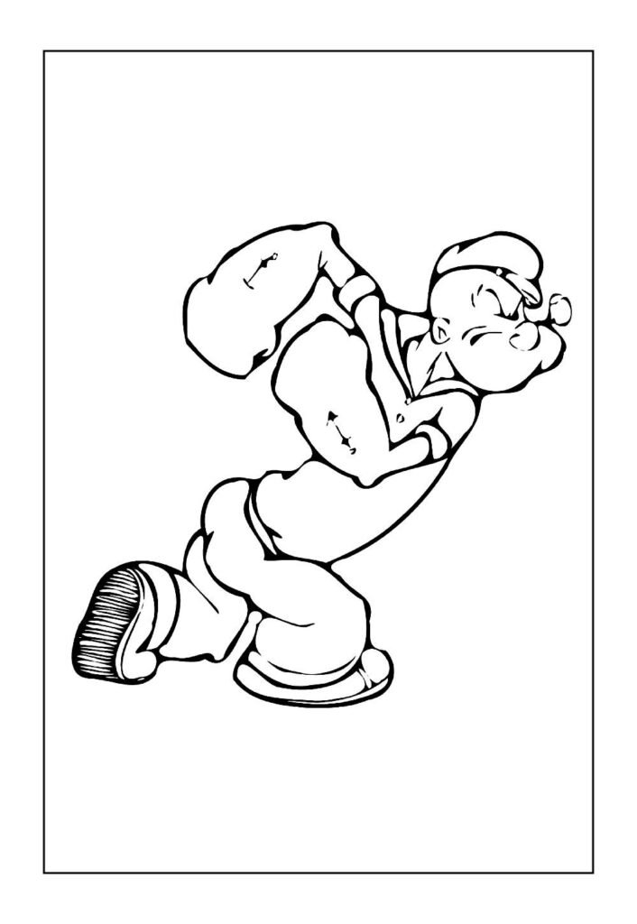 Desenho do Popeye para pintar