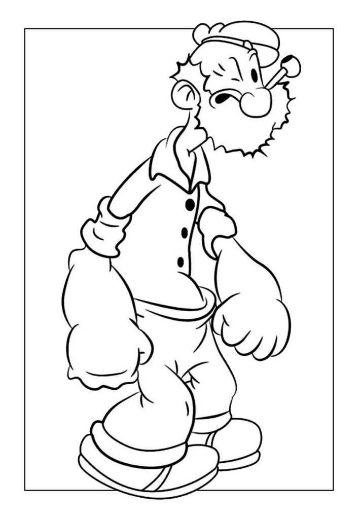 Desenho do Popeye para colorir