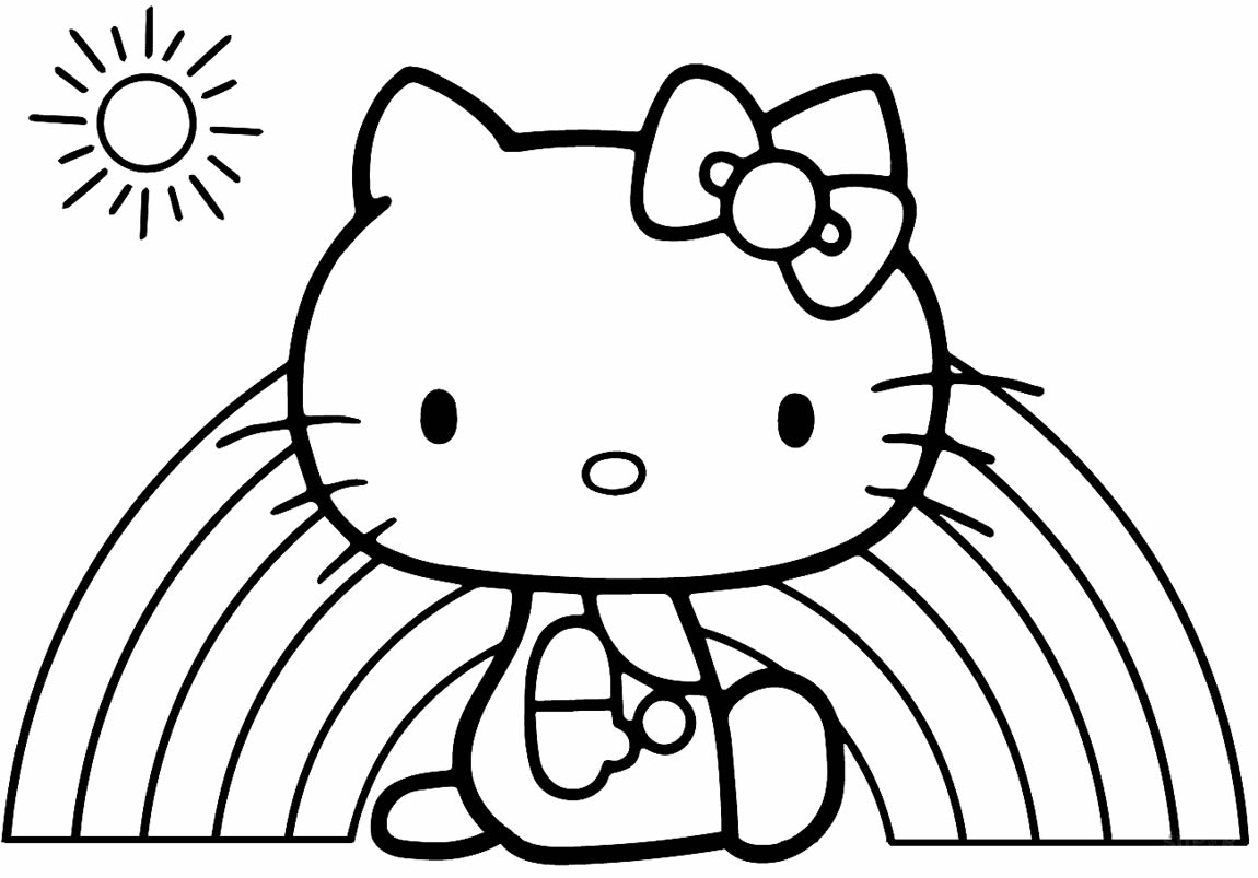 Desenho de Hello Kitty brincando de médico para colorir - Tudodesenhos