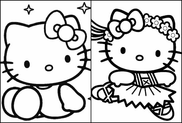 Hello Kitty como desenhar e colorir 